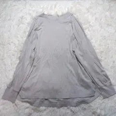 【a.v.v】 カットソー M 長袖 コットン100% グレージュ バックタックのサムネイル