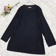 Be all the fashion【F】長袖チュニック　　シンプル　ブラック