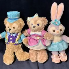 ダッフィー　シェリーメイ　ステラルー　ぬいぐるみバッジ　2017