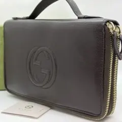 極美品✨グッチ　オーガナイザー　長財布　レザー　インターロッキング　ブラウンのサムネイル