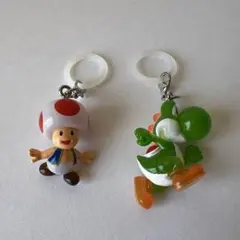 スーパーマリオブラザーズ　めじるしアクセサリー2 ヨッシー　キノピオ2個セット