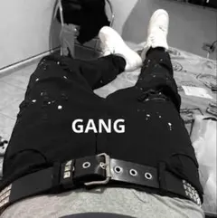uk drip us drip ダメージパンツ ブラック ストリート系 デニム