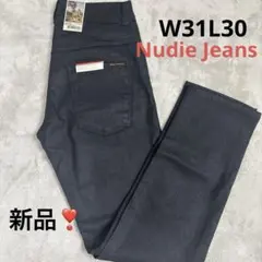 新品❣️NUDIE JEANS THIN FINN BLACK 黒 W31L30のサムネイル