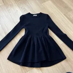 ペプラムニット　ネイビー