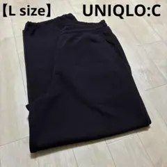 UNIQLO:Cスウェットワイドパンツ ダークブラウン Lサイズ