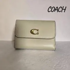 COACH コーチ 長財布 Cロゴ レザー アイボリー レディース ウォレット