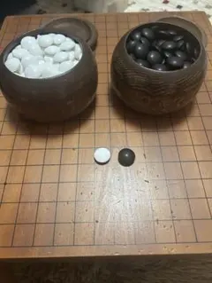 囲碁盤 足付き 木製 碁石 碁笥 セット - メルカリ