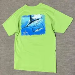 新品(訳あり) 短丈 良サイズ Guy Harvey カジキ Tシャツ M位