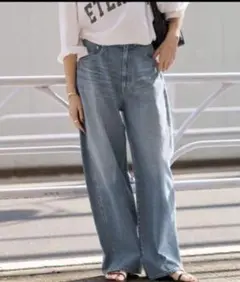 美品　FRAMeWORK denimカーブパンツ　デニム