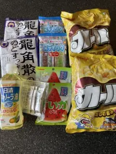 日清キャノーラ油 龍角散 カール 野菜ブイヨン 詰め合わせ　お菓子　ゼリー　グミのサムネイル