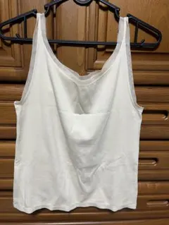 【新品】GU コットンブレンド チュールタンクトップ Lのサムネイル