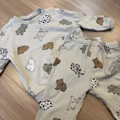 クマ柄トレーナー・パンツセット