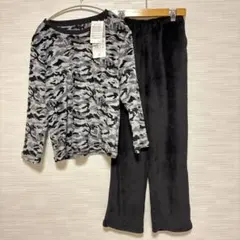 迷彩柄フリース長袖パジャマ 140cm