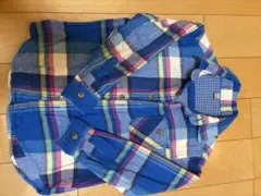 長袖ネルシャツ　カラフルチェック　110
