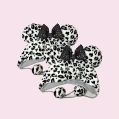 ディズニー　ヒョウ柄　ファンキャップ　白　2個セット