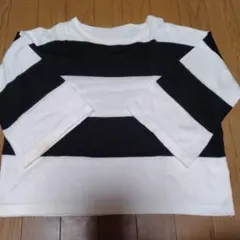 ニット　ボーダー　ショート丈　Mサイズ位