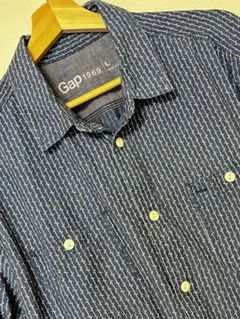 GAP 1969　コットンシャツ　デニムカラー　メンズL～LL　USED