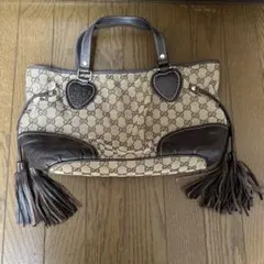 GUCCI GGキャンバス トートバッグ ハートチャーム付 ベルト2WAY - メルカリ