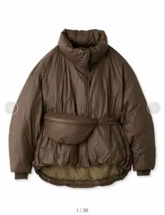 ベルト付きオーバーサイズダウンジャケット null.
