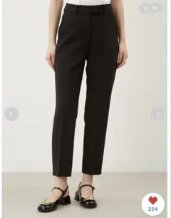 Mila Owen 後ゴムセンタープレステーパードパンツ