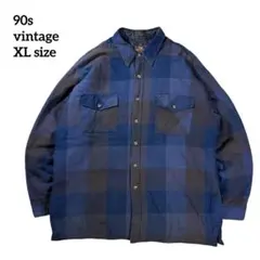 90s古着BACK PACKER SPORTSWEAR 中綿チェックシャツ