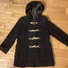 COMME CA ISMネイビー フード付きコート