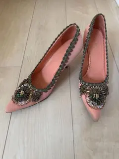 miu miu ビジュー装飾 パンプス ピンクのサムネイル
