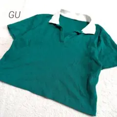 ✨️GU✨️　ジーユー　バイカラースキッパーポロ　半袖　カットソー　XL