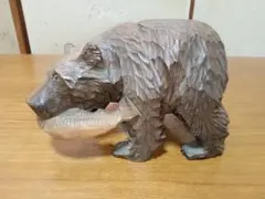 熊 木彫り 置物 木彫 彫刻 民芸品 工芸品 昭和レトロ　銘無し