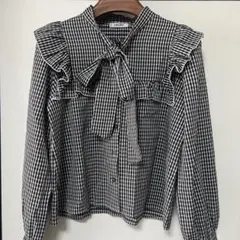 【3/31迄】INGNI　チェックリボンブラウス