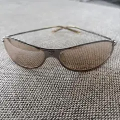 EMPORIOARMANIブラウンメタルスポーツサングラス