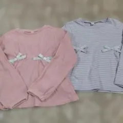 après les cours 長袖130サイズ ピンクパープル　【２枚セット】