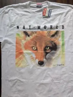 90s vintage NAT WORLD FOX アート Tシャツ　　L
