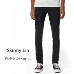 Nudie Jeans Skinny Lin Black BlackデニムW29
