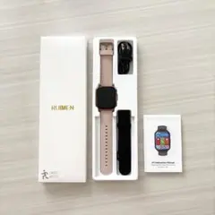 【超美品】RUIMEN スマートウォッチ iPhone アンドロイド対応 ピンク
