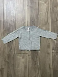 1度着用 西松屋 80cm グレーカーディガン 秋冬