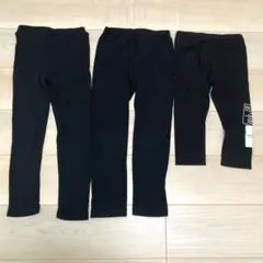黒 パンツ ズボン レギンス 120cm セット リブ ユニクロ ANAP