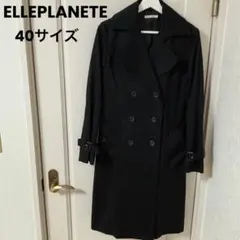 ELLEPLANETE ブラック 40サイズ トレンチコート