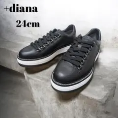プレミアムライン✨️+diana プラスダイアナ 厚底スニーカー 24cm 