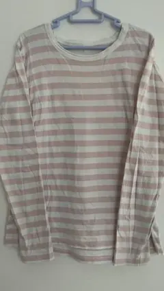 無印良品　ボーダーロンT