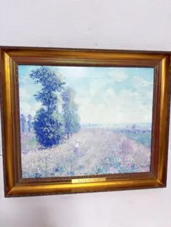 Alfred Sisley、モレシュルロワン、希少画集画、新品高級額、額装付 Alfred Sisley、モレシュルロワン、希少画集画、新品高級額、額装付
