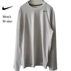 NIKE ナイキ 長袖 ロンT カットソー メンズ M ホワイト ドライフィット