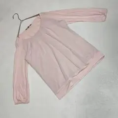良品★smart pink カットソー 七分袖 日本製 ライトピンク L