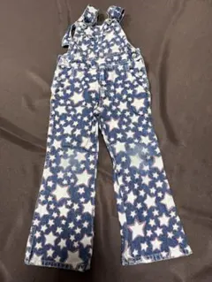 ムチャチャ 星柄 デニム オーバーオール S 100～110