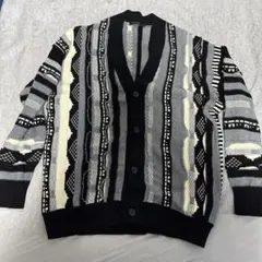 Niko and幾何学模様 ニットカーディガンL