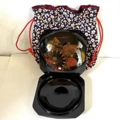 未使用　高級漆器の八雲塗　台座付き花瓶 輪島塗 漆塗り 花器 花瓶 漆器 台座付き レトロ 箱付き 未使用
