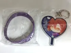 オトメイトパーティ2024 うちわ型アクリルキーホルダー＆ラバーバンド 紫鶴