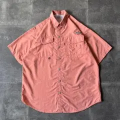 00s Columbia PFG BDフィッシングシャツ L オレンジ A186