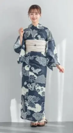 jouetie 浴衣・帯セット 青チェック柄 個性派 - メルカリ