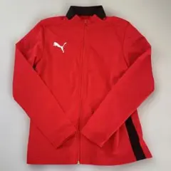 PUMA ジャージ上　 レッド ブラック 160cm